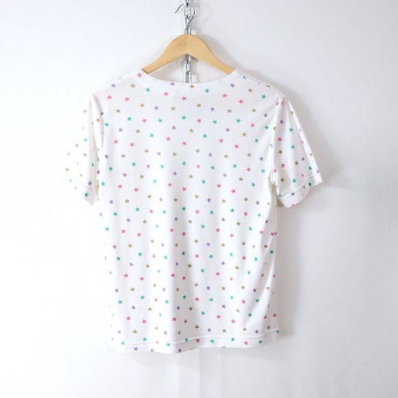 ❌SOLD❌vintage 80s 90s confetti stars soft knit tee - Picture 4 of 6